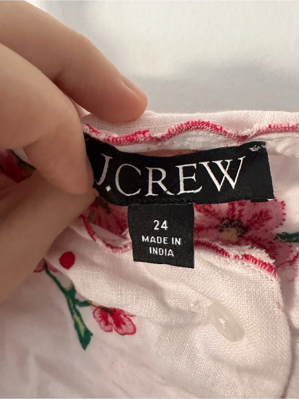 J. Crew Pink Floral Button-Front Sleep Top